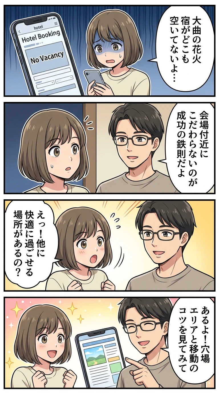大曲の花火　ホテル