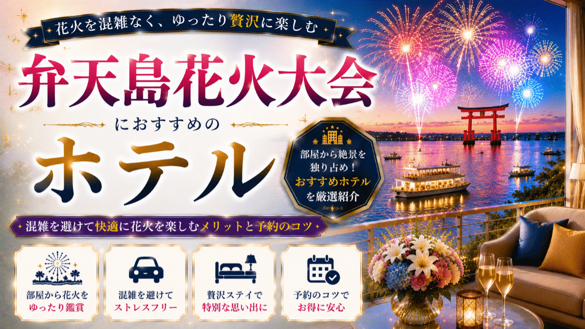 弁天島花火大会のおすすめホテル10選!混雑を避けて部屋で鑑賞する選び方を解説