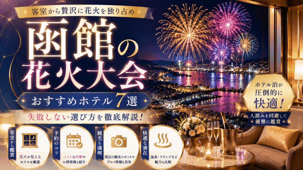 函館の花火大会を客室から楽しむ！おすすめのホテル7選と失敗しない選び方
