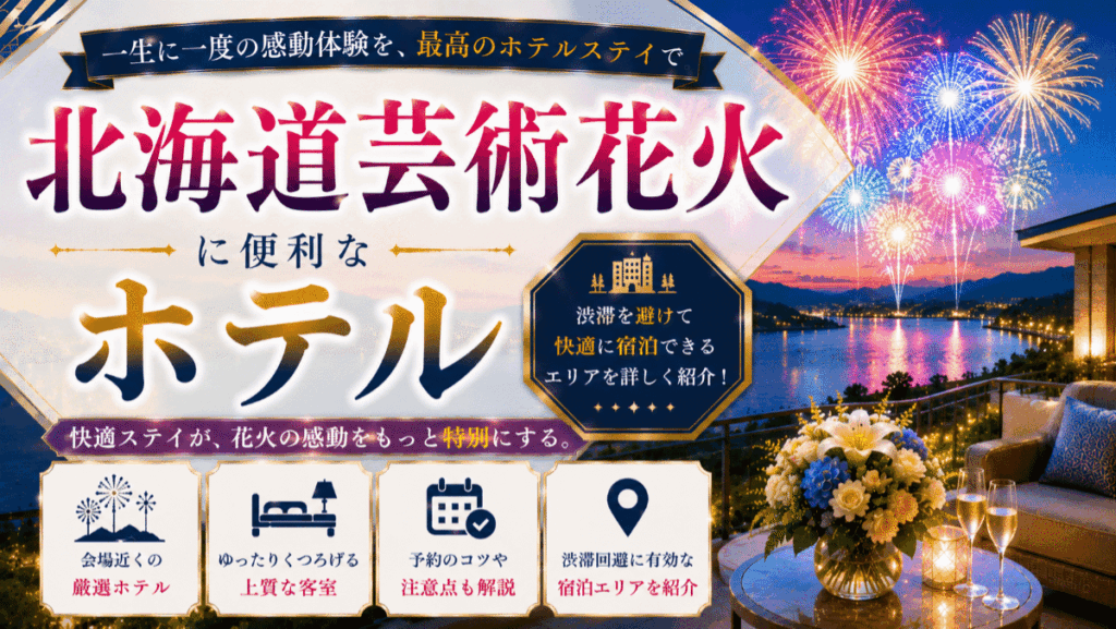 北海道芸術花火の鑑賞に便利なホテル10選！渋滞回避に有効な宿泊エリアを紹介