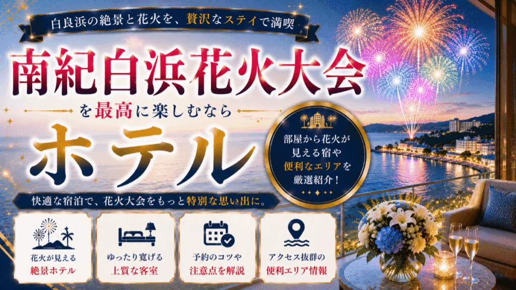 南紀白浜花火大会のホテルおすすめ8選！部屋から花火が見える宿を厳選紹介