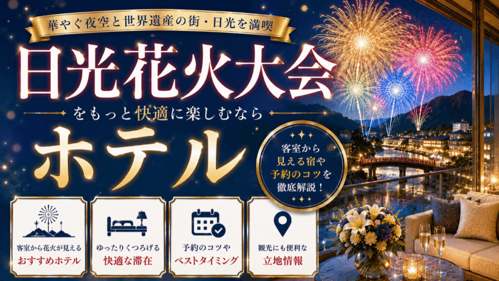 日光花火大会周辺のホテル7選！客室から見える宿や予約のコツを詳しく紹介