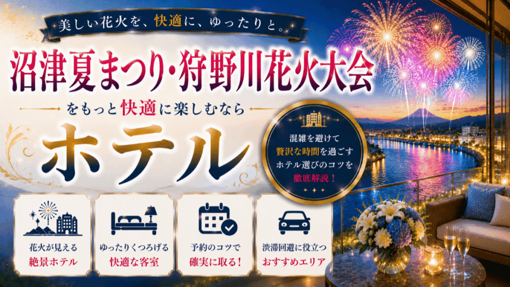 沼津夏まつり・狩野川花火大会におすすめのホテル7選！混雑回避と宿泊の魅力を紹介