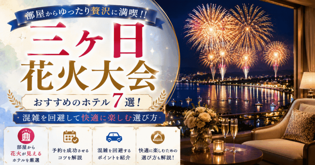三ヶ日花火大会におすすめのホテル7選！混雑を回避して快適に楽しむ選び方