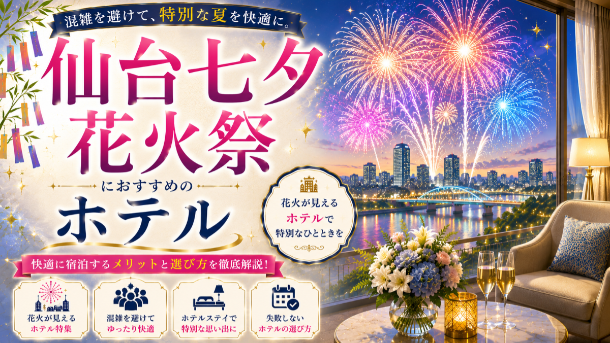 仙台七夕花火祭におすすめのホテル10選！混雑を避けて快適に宿泊するメリットと選び方