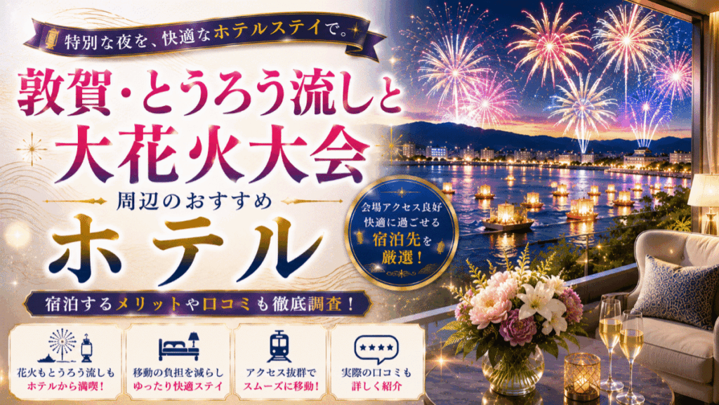 【敦賀】とうろう流しと大花火大会周辺のホテル7選！宿泊メリットと口コミも調査