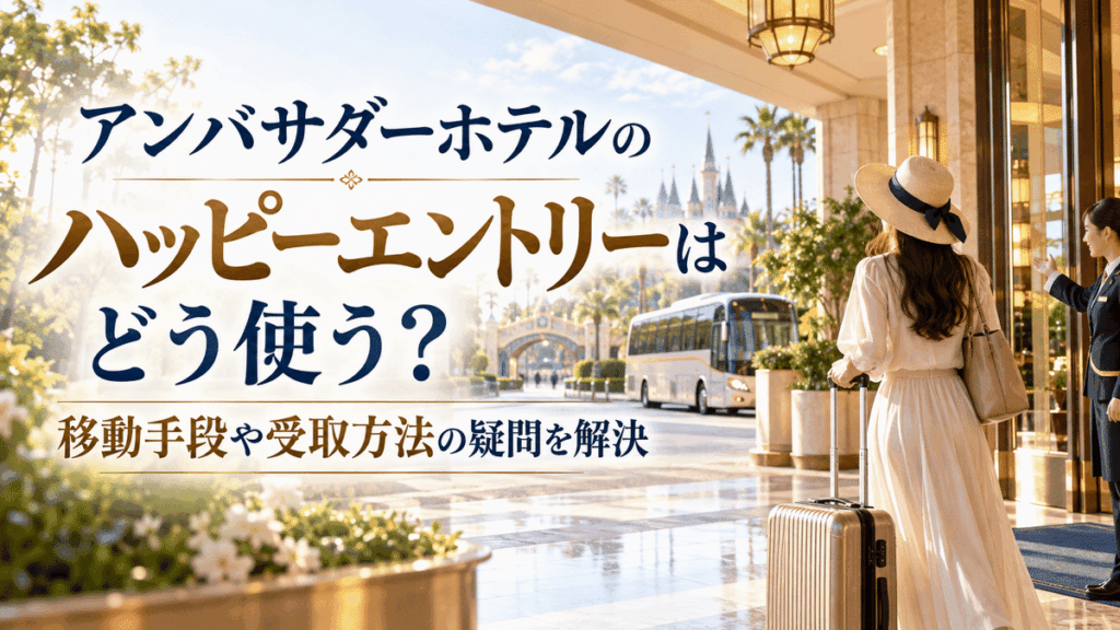 アンバサダーホテルのハッピーエントリーはどう使う？移動手段や受取方法の疑問を解決