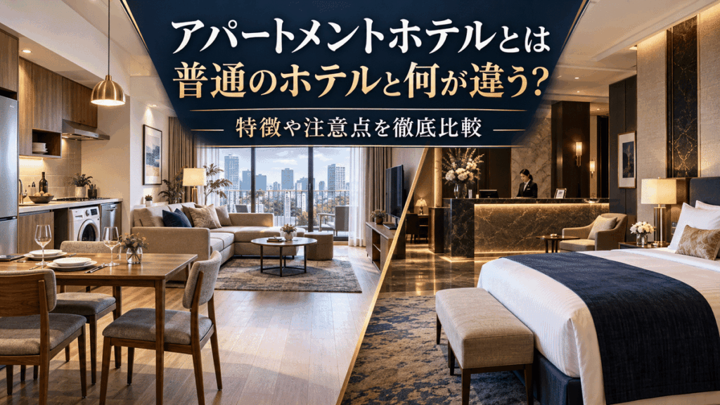 アパートメントホテルとは普通のホテルと何が違う？特徴や注意点を徹底比較