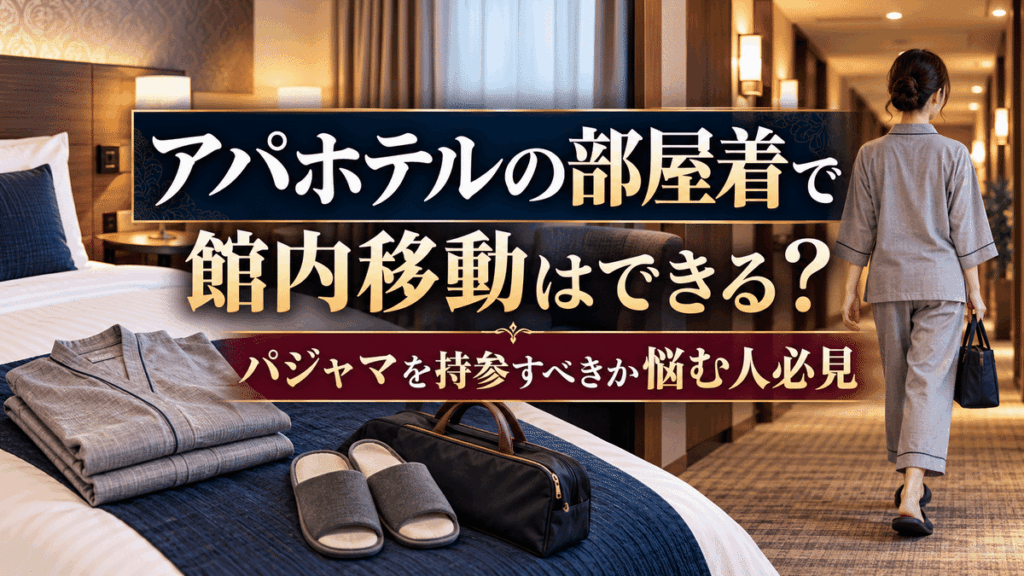 アパホテルの部屋着で館内移動はできる？パジャマを持参すべきか悩む人必見
