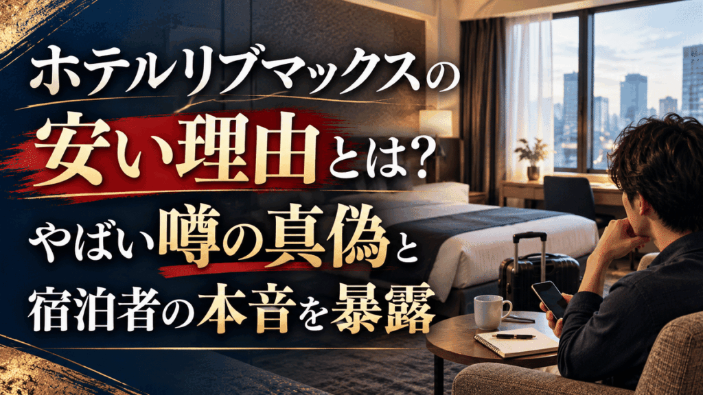 ホテルリブマックスの安い理由とは？やばい噂の真偽と宿泊者の本音を暴露